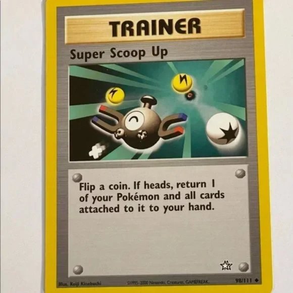 Pokémon Neo Genesis cards: Uncommon Quilava & Uncommon Super Scoop Up Trainer - Picture 9 of 15